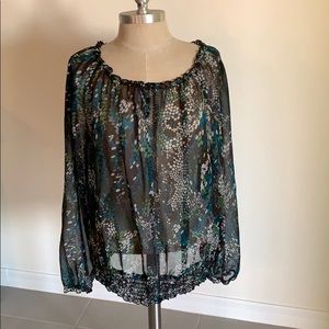 VENEZIA WOMAN DOT PRINT SHEER BLOUSE GU SZ 22/24